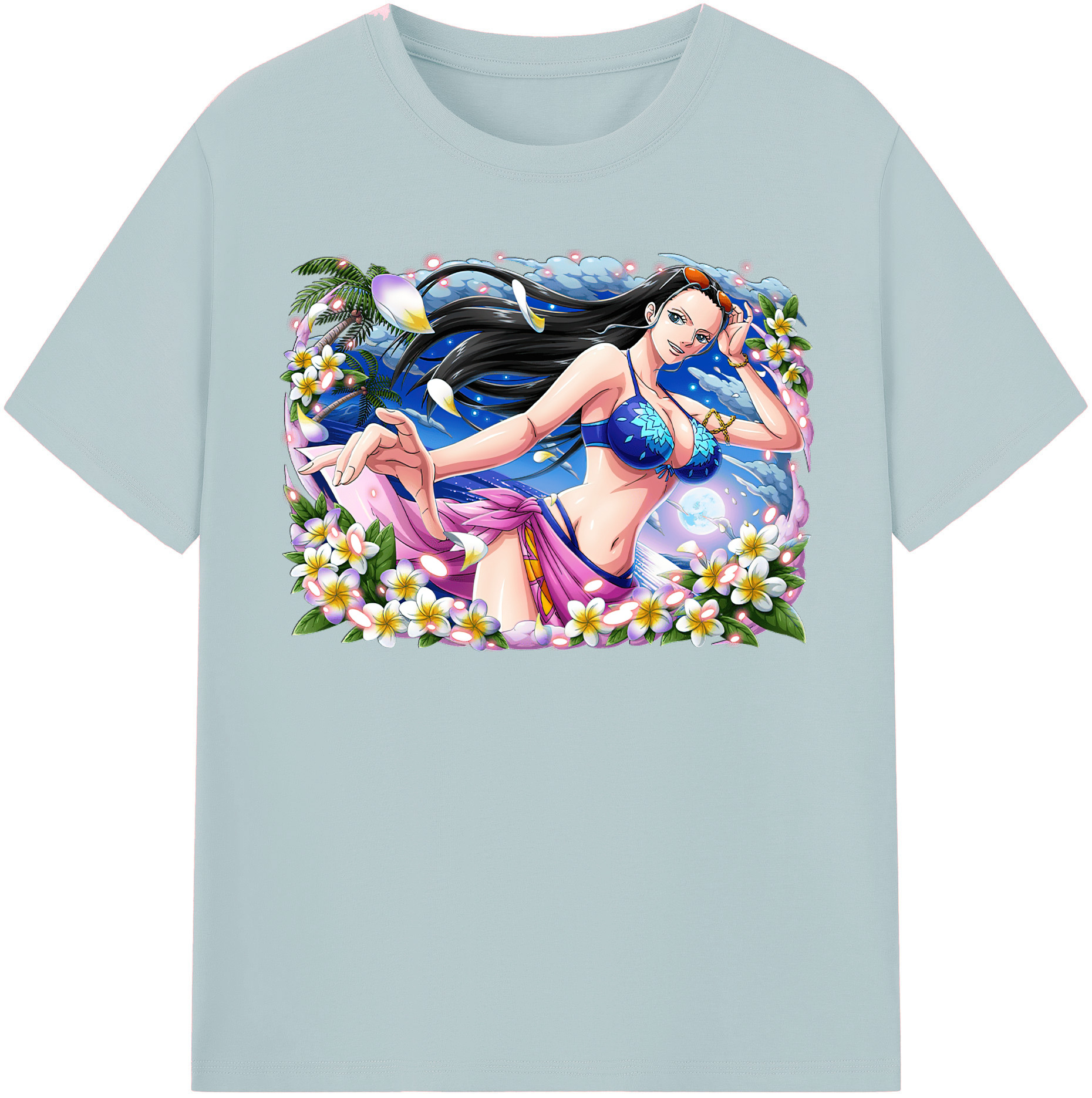 ワンピース ニコ・ロビン ONE PIECE Nico Robin 綿100％半袖Tシャツ（フロントプリント）